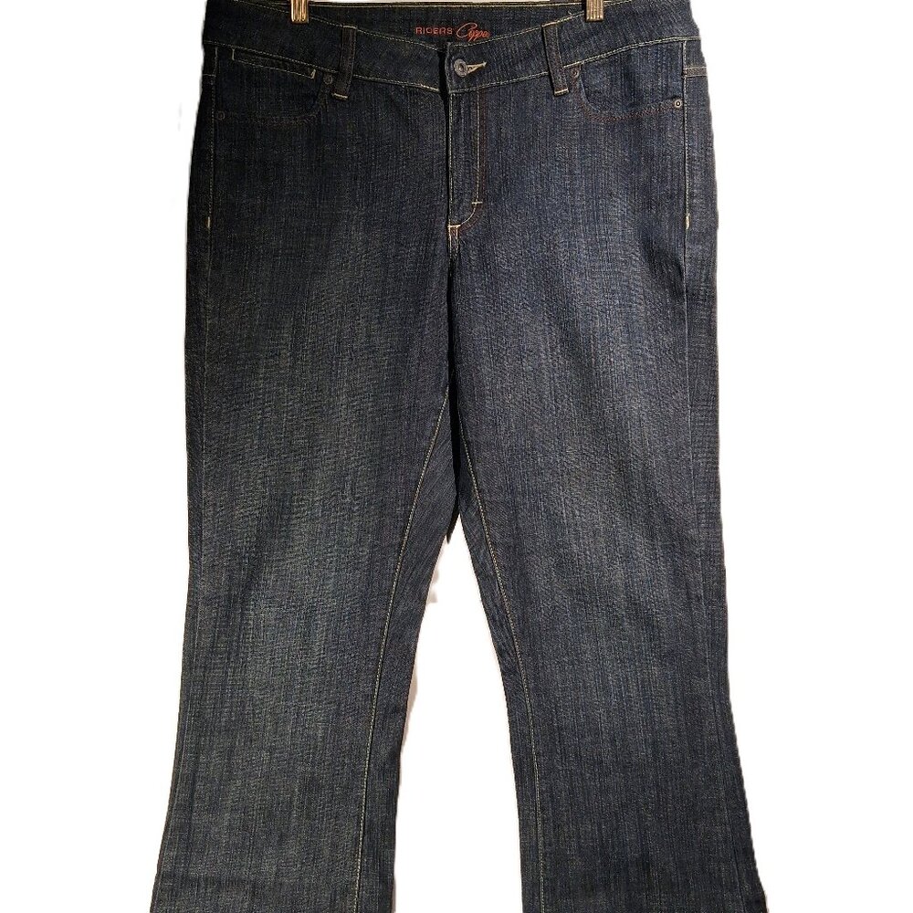 RIDERS by LEE COPPER Jeans   sz 17M  Dark Wash  Bootcut  Light & Dark Stitch EXC